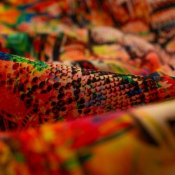 Tela de tergal tribu africana detalle