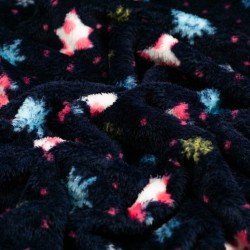 Tela de coralina con estrellas textura