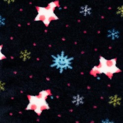Tela de coralina con estrellas lisa