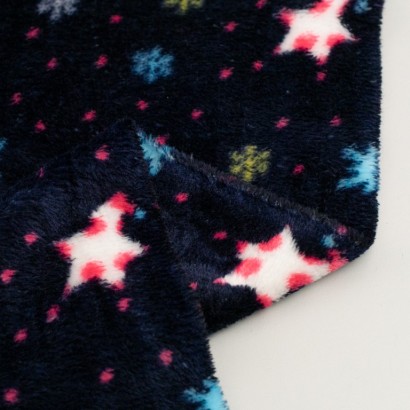 Tela de coralina con estrellas revés