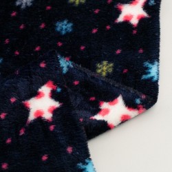 Tela de coralina con estrellas revés