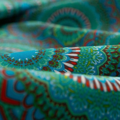 Tela de tergal mandalas étnicas detalle