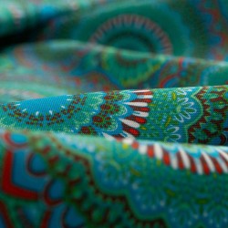 Tela de tergal mandalas étnicas detalle