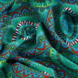 Tela de tergal mandalas étnicas textura