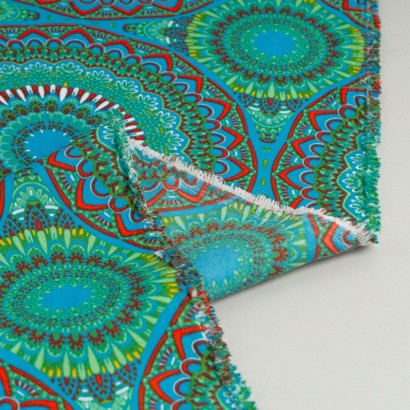 Tela de tergal mandalas étnicas revés
