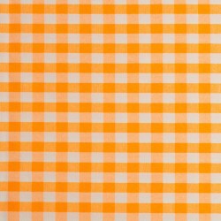 Tela de vichy tonos acidos lisa naranja fluor