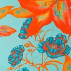 Tela de crepé flor de lirio lisa