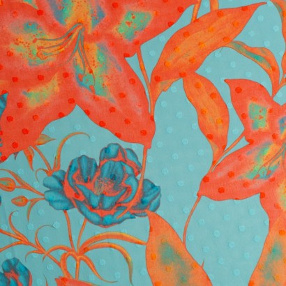 Tela de gasa flor de lirio lisa