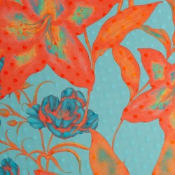 Tela de gasa flor de lirio lisa