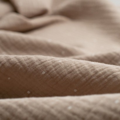 Tela de muselina topos detalle
