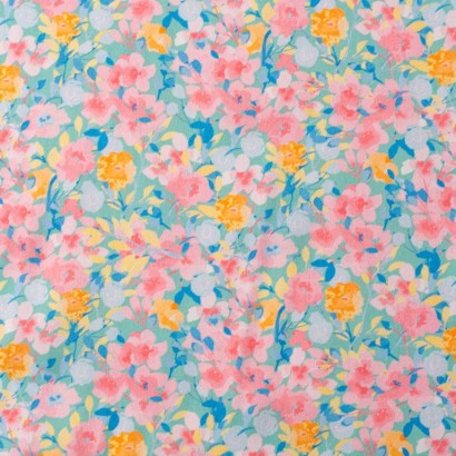 Tela de popelin azaleas de colores lisa