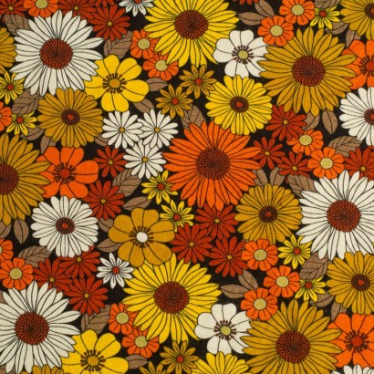 Tela viscosa margaritas multicolor lisa