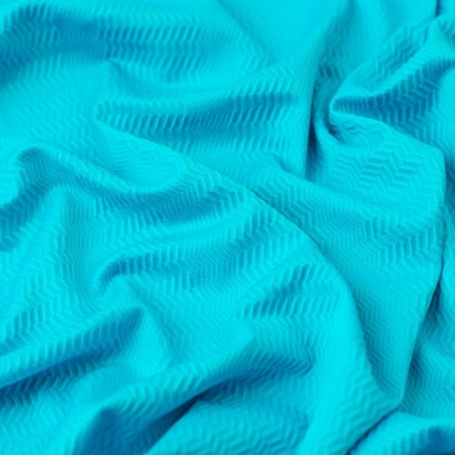 Tela de licra espiga textura azul turquesa