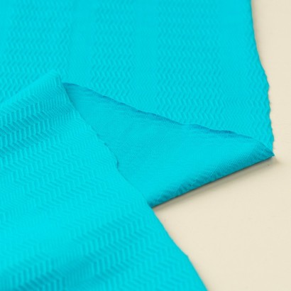 Tela de licra espiga revés azul turquesa