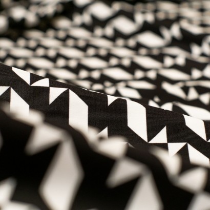 Tela de licra geometria detalle