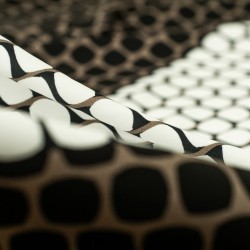 Tela de licra geométrica cocodrilo panel detalle