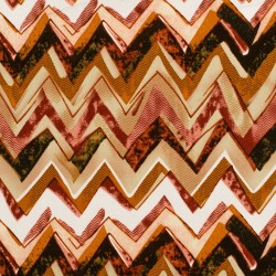 Tela de viscosa zig zag de colores lisa