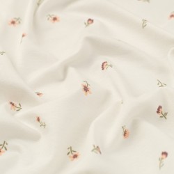 Tela de punto camiseta tulipanes textura