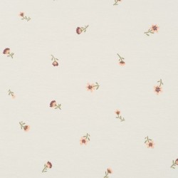 Tela de punto camiseta tulipanes lisa
