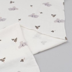 Tela de punto camiseta koala revés