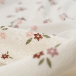 Tela de felpa rizo margaritas detalle