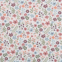 Tela de punto camiseta flores del campo lisa