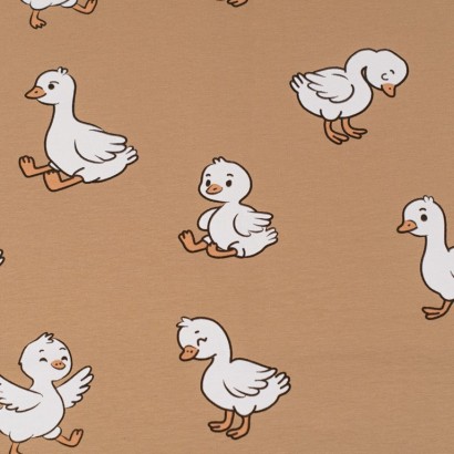 Tela de punto sudadera patos lisa
