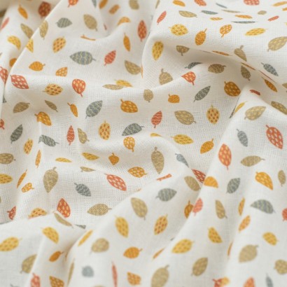 Tela de algodón con bellotas textura