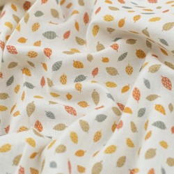 Tela de algodón con bellotas textura
