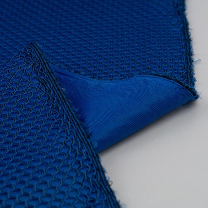 Tela de tejido 3d mesh azulón revés
