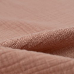 Tela de muselina con trama detalle rosa palo