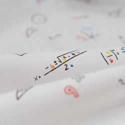 Tela de popelín matemáticas detalle