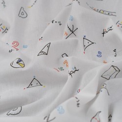 Tela de popelín matemáticas textura