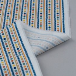 Tela de popelín aulatex topos en línea revés