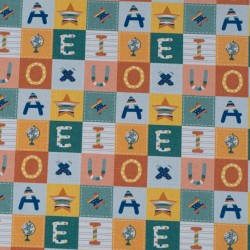 Tela de popelín aulatex letras lisa