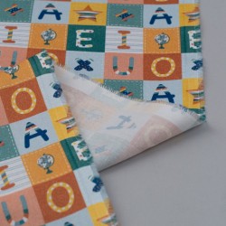 Tela de popelín aulatex letras revés