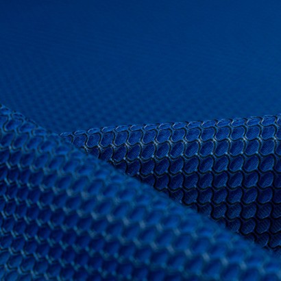 Tejido de 3d mesh azulón detalle