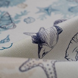 Tela de algodón motivos marineros detalle
