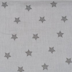 Tela de muselina estrellas punteadas lisa
