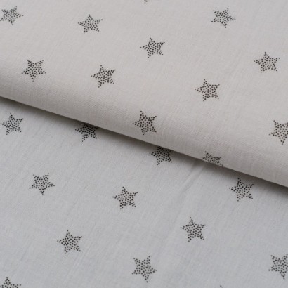 Tela de muselina estrellas punteadas textura