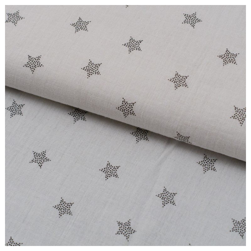 Tela de muselina estrellas punteadas textura