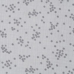 Tela de muselina florecitas dispersas lisa
