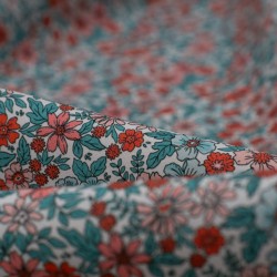 Algodón liberty varias flores detalle