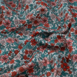 Algodón liberty varias flores textura