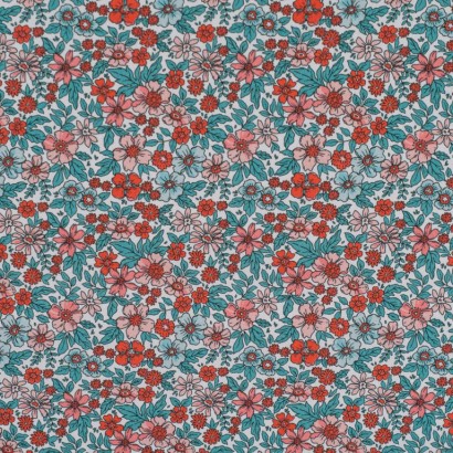 Algodón liberty varias flores lisa