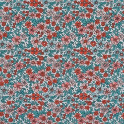 Algodón liberty varias flores lisa