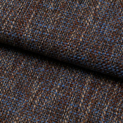 Tela de tweed jaspeada lomo azul