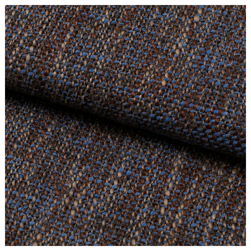 Tela de tweed jaspeada lomo azul