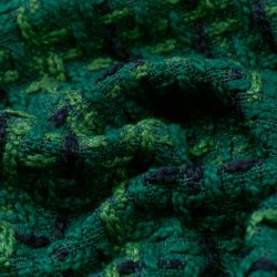 Tela de tweed cuadro grande textura verde hierba