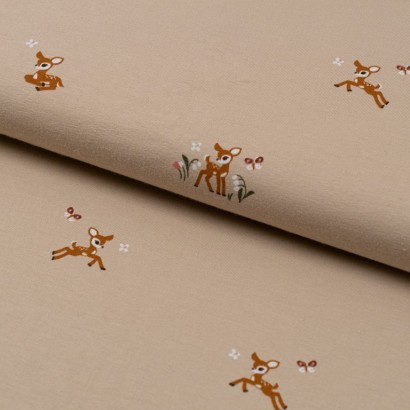 Tela de punto camiseta bamby lomo